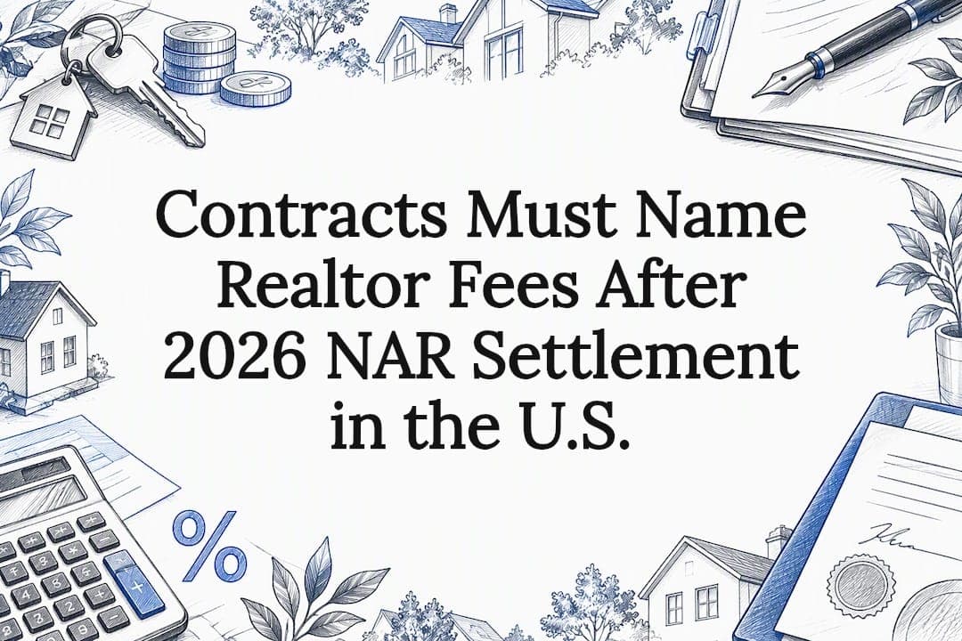 Contracts Must Name Realtor Fees After 2026 NAR Settlement in the U.S.