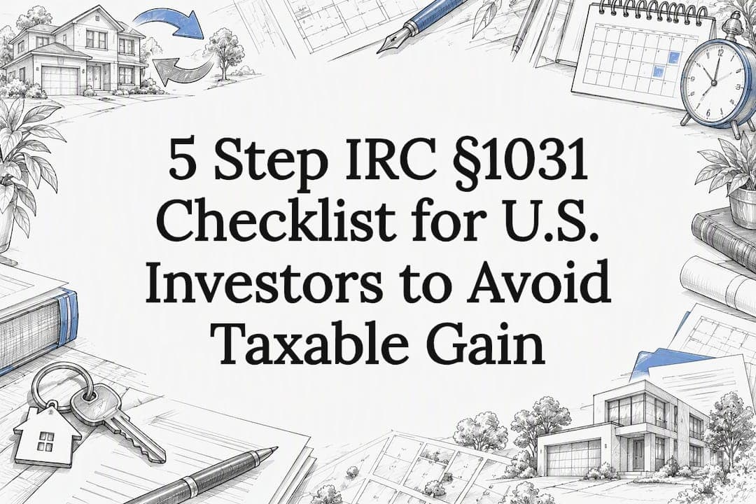 5 Step IRC §1031 Checklist for U.S. Investors to Avoid Taxable Gain