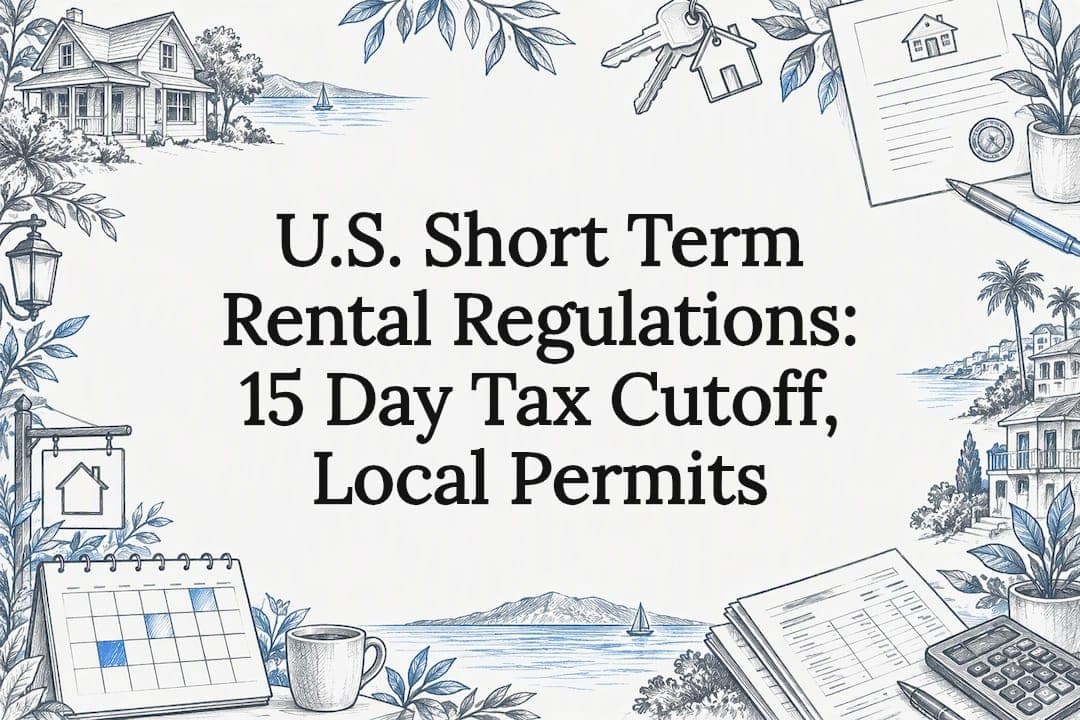 U.S. Short Term Rental Regulations: 15 Day Tax Cutoff, Local Permits